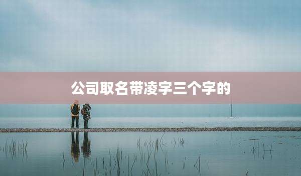 公司取名带凌字三个字的