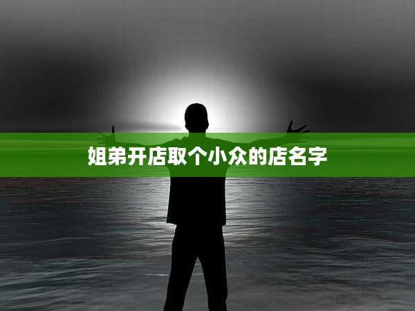 姐弟开店取个小众的店名字