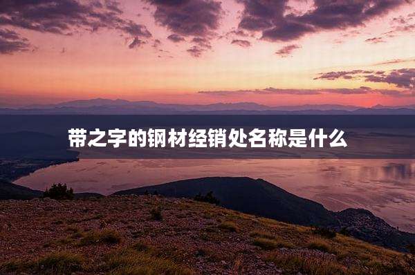 带之字的钢材经销处名称是什么