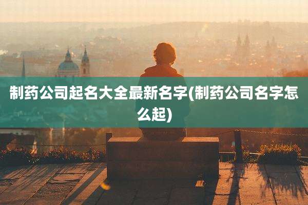 制药公司起名大全最新名字(制药公司名字怎么起)