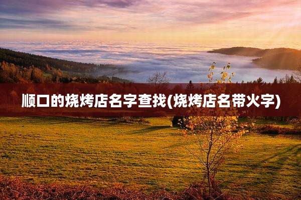 顺口的烧烤店名字查找(烧烤店名带火字)
