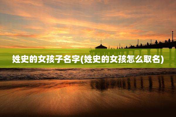 姓史的女孩子名字(姓史的女孩怎么取名)