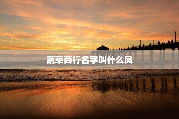 蔬菜商行名字叫什么凤