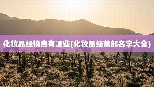 化妆品经销商有哪些(化妆品经营部名字大全)