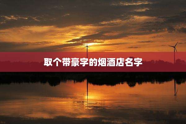 取个带豪字的烟酒店名字