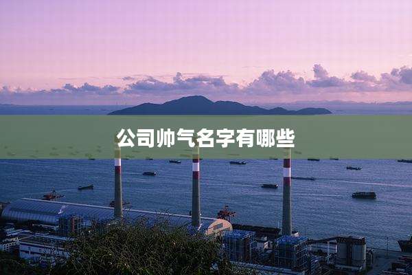 公司帅气名字有哪些