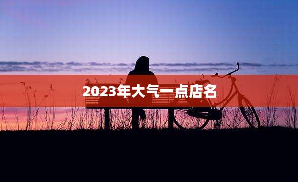 2023年大气一点店名