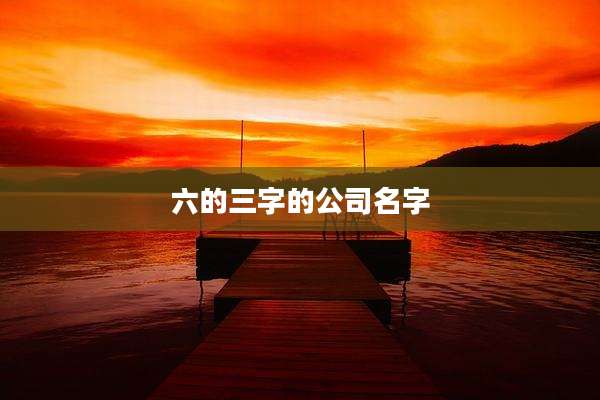 六的三字的公司名字