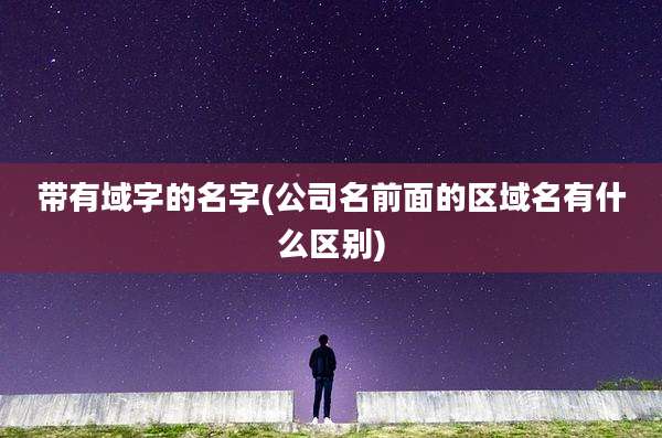 带有域字的名字(公司名前面的区域名有什么区别)