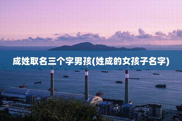 成姓取名三个字男孩(姓成的女孩子名字)
