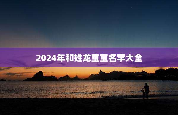 2024年和姓龙宝宝名字大全