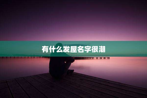 有什么发屋名字很潮