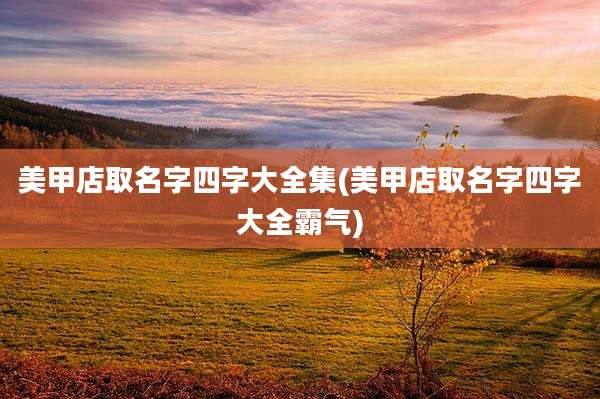 美甲店取名字四字大全集(美甲店取名字四字大全霸气)