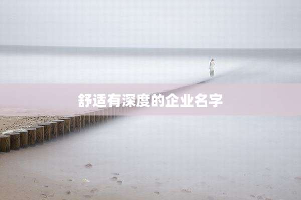 舒适有深度的企业名字