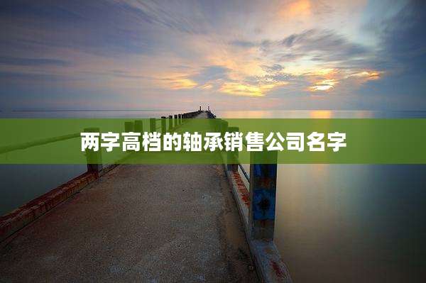 两字高档的轴承销售公司名字
