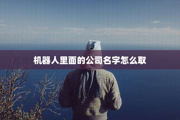 机器人里面的公司名字怎么取