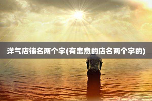 洋气店铺名两个字(有寓意的店名两个字的)