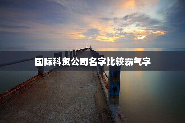 国际科贸公司名字比较霸气字