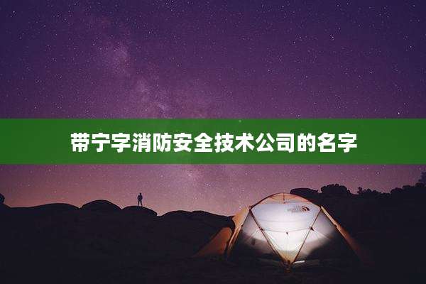 带宁字消防安全技术公司的名字