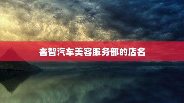 睿智汽车美容服务部的店名