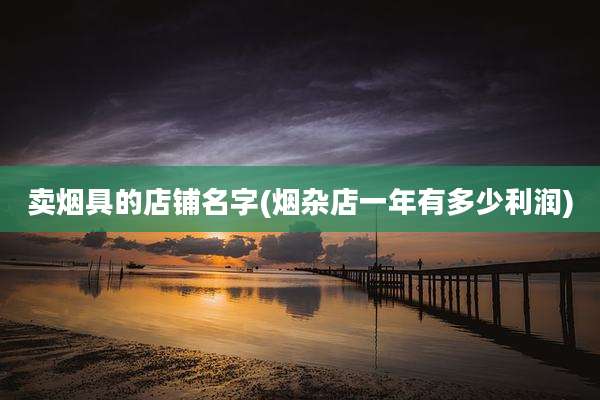 卖烟具的店铺名字(烟杂店一年有多少利润)