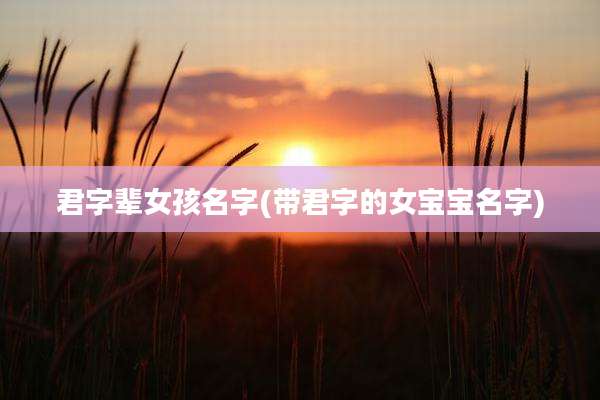 君字辈女孩名字(带君字的女宝宝名字)