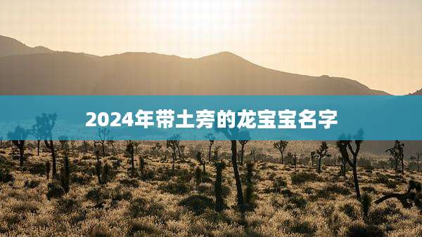 2024年带土旁的龙宝宝名字