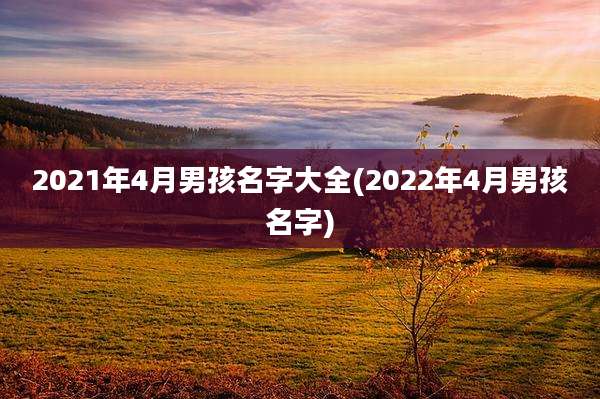 2021年4月男孩名字大全(2022年4月男孩名字)