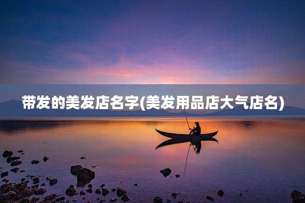 带发的美发店名字(美发用品店大气店名)