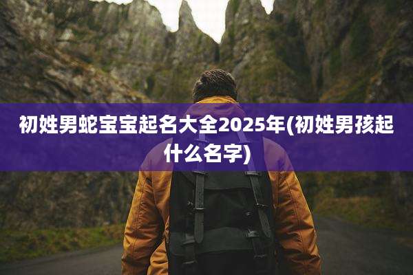 初姓男蛇宝宝起名大全2025年(初姓男孩起什么名字)