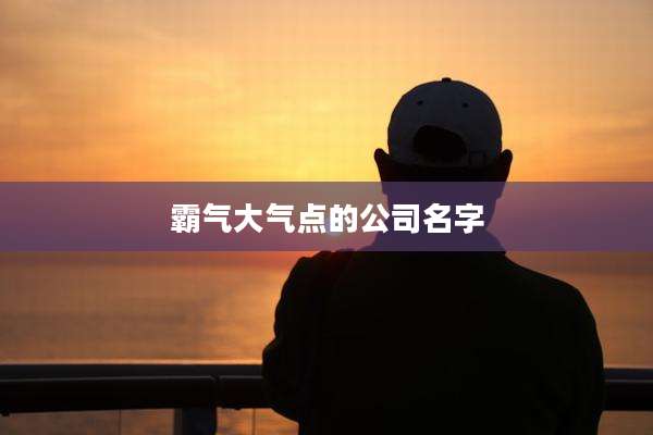 霸气大气点的公司名字