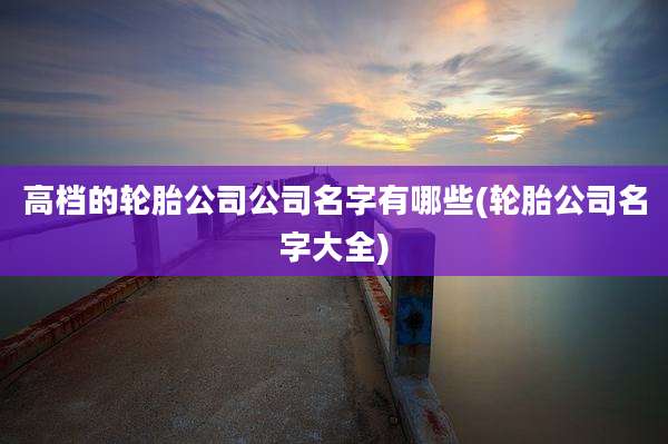 高档的轮胎公司公司名字有哪些(轮胎公司名字大全)