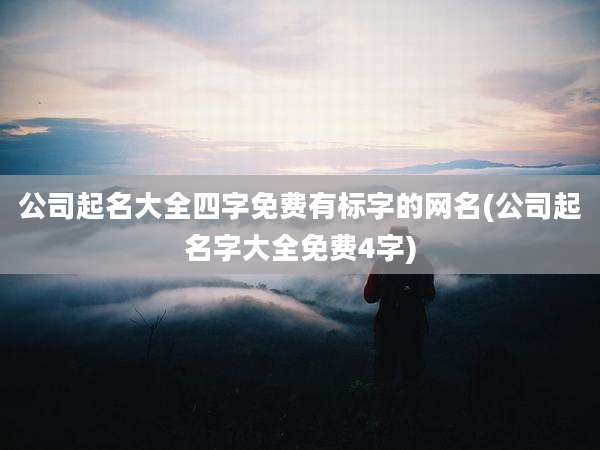 公司起名大全四字免费有标字的网名(公司起名字大全免费4字)