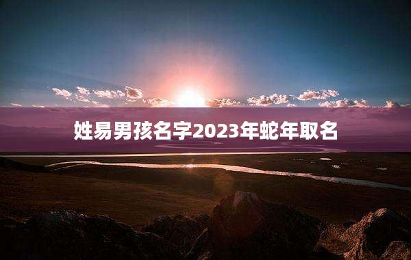 姓易男孩名字2023年蛇年取名