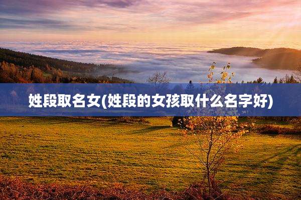 姓段取名女(姓段的女孩取什么名字好)