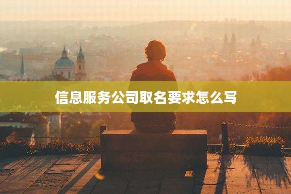 信息服务公司取名要求怎么写