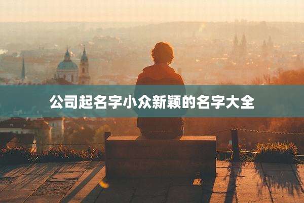 公司起名字小众新颖的名字大全