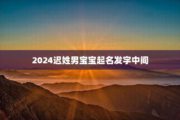 2024迟姓男宝宝起名发字中间