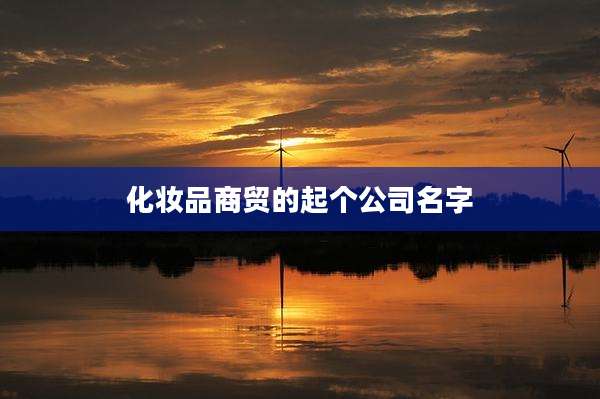 化妆品商贸的起个公司名字