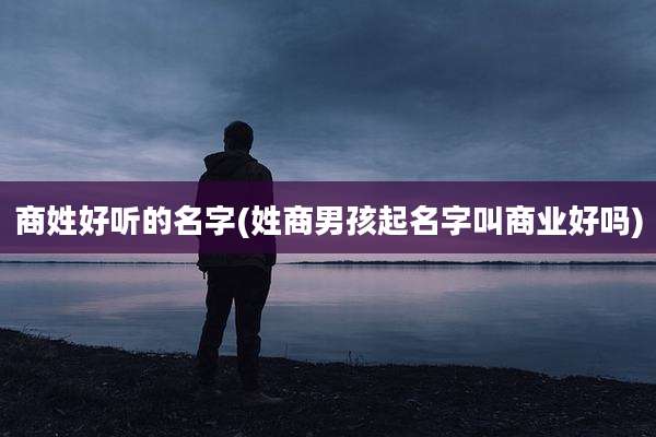 商姓好听的名字(姓商男孩起名字叫商业好吗)