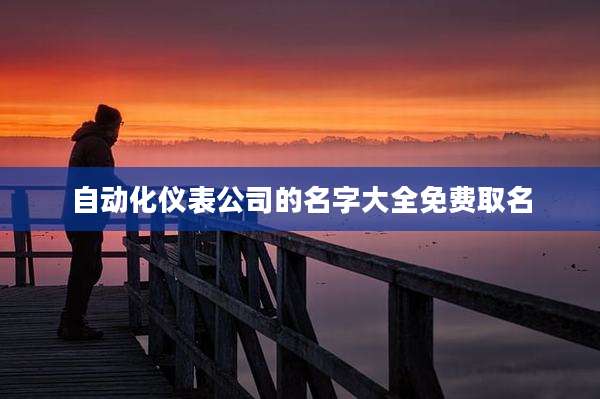 自动化仪表公司的名字大全免费取名