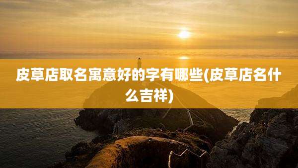 皮草店取名寓意好的字有哪些(皮草店名什么吉祥)