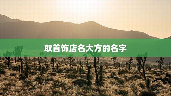 取首饰店名大方的名字