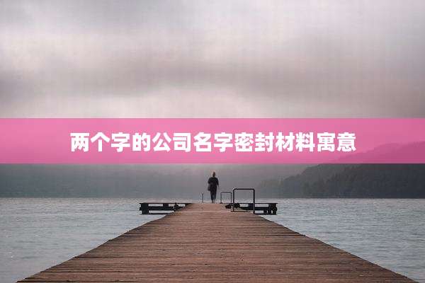两个字的公司名字密封材料寓意
