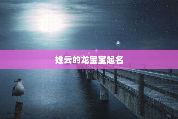 姓云的龙宝宝起名