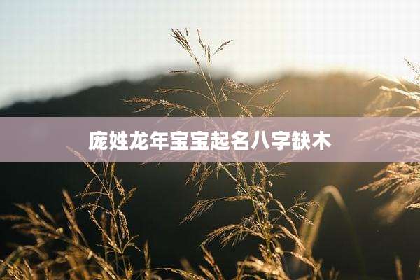 庞姓龙年宝宝起名八字缺木