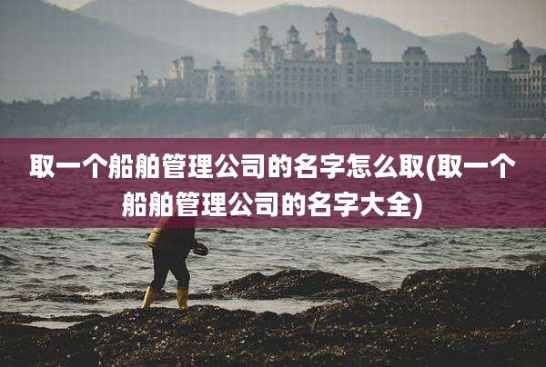 取一个船舶管理公司的名字怎么取(取一个船舶管理公司的名字大全)