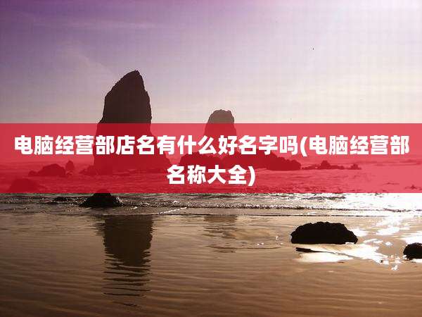 电脑经营部店名有什么好名字吗(电脑经营部名称大全)