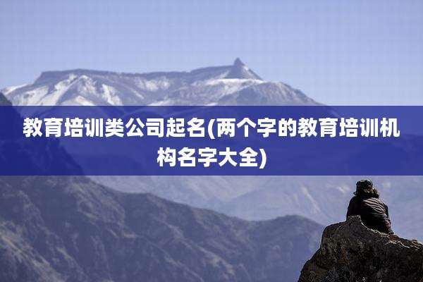 教育培训类公司起名(两个字的教育培训机构名字大全)