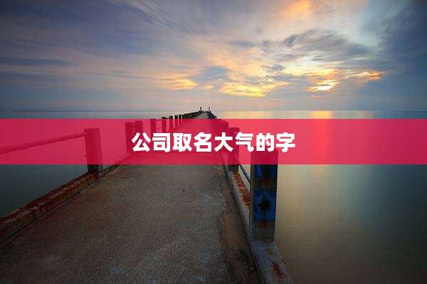 公司取名大气的字